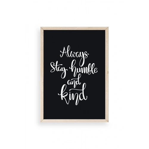 Motto Ahşap Çerçeveli Tablo 30 x 42