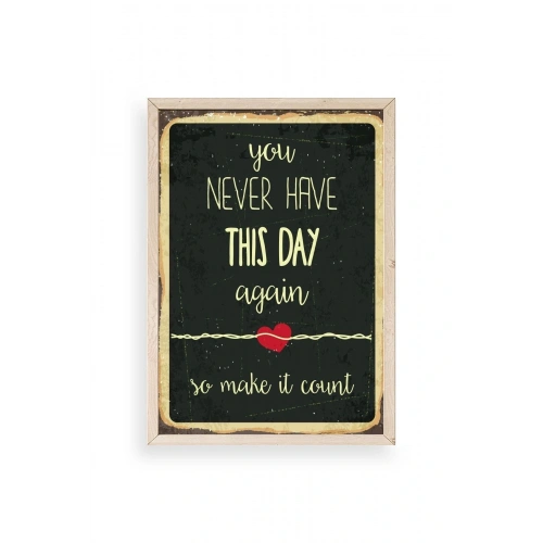 Motto Ahşap Çerçeveli Tablo 30 x 42