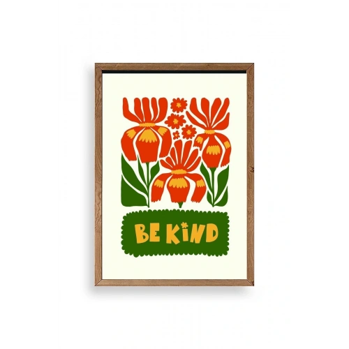 Motto Ahşap Çerçeveli Tablo 30 x 42