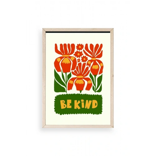 Motto Ahşap Çerçeveli Tablo 30 x 42