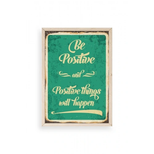 Motto Ahşap Çerçeveli Tablo 30 x 42