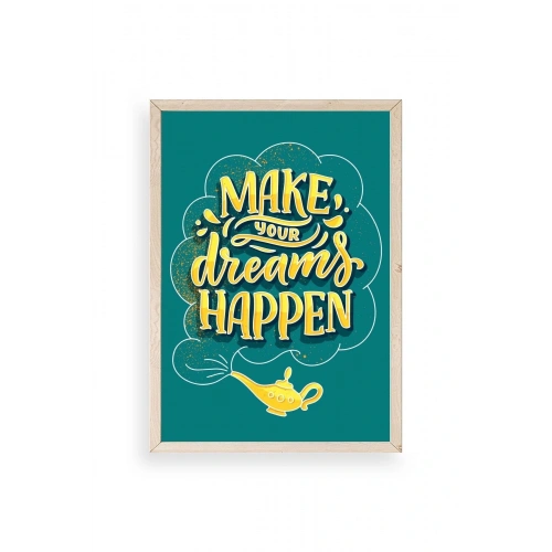 Motto Ahşap Çerçeveli Tablo 30 x 42