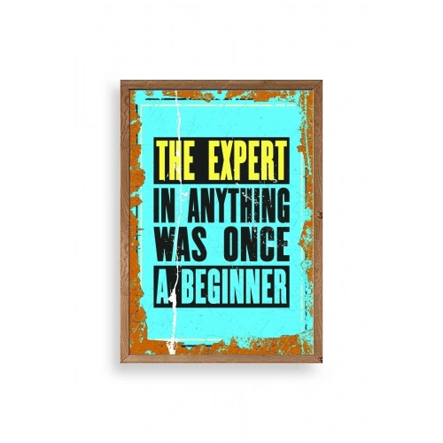 Motto Ahşap Çerçeveli Tablo 30 x 42