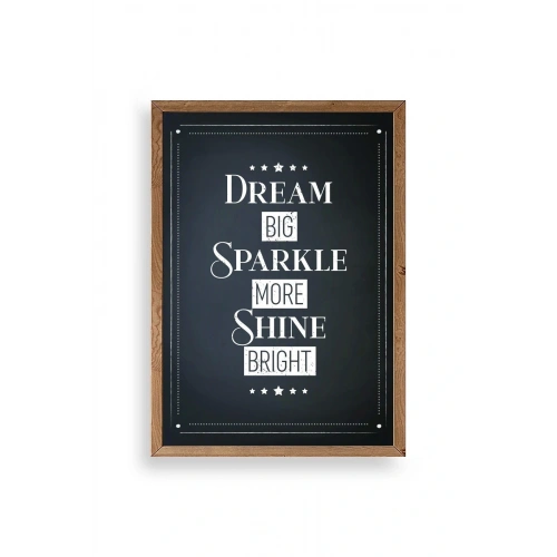 Motto Ahşap Çerçeveli Tablo 30 x 42