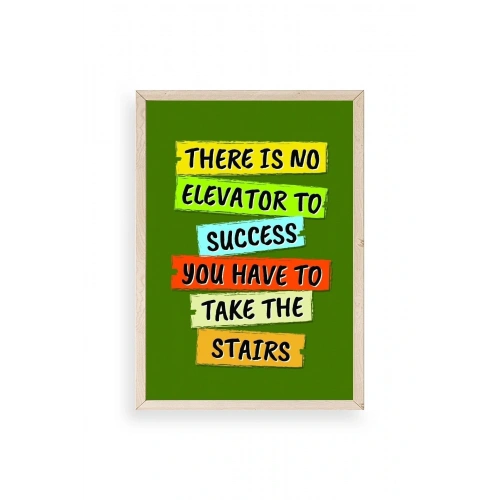 Motto Ahşap Çerçeveli Tablo 30 x 42