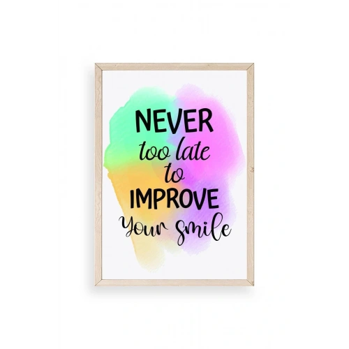 Motto Ahşap Çerçeveli Tablo 30 x 42