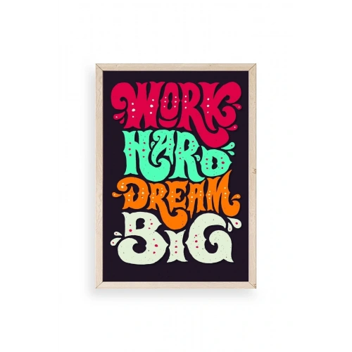 Motto Ahşap Çerçeveli Tablo 50 x 70