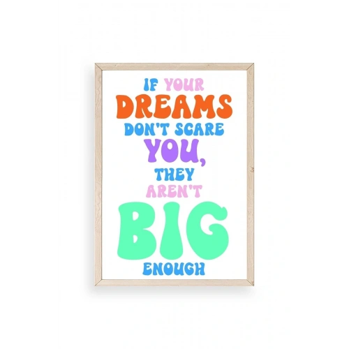 Motto Ahşap Çerçeveli Tablo 50 x 70