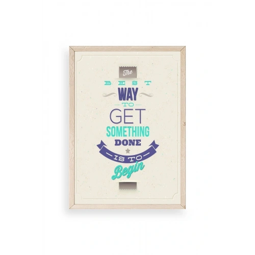 Motto Ahşap Çerçeveli Tablo 50 x 70