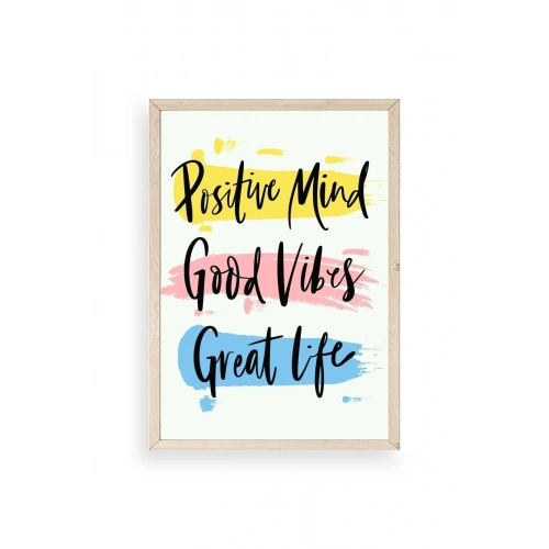 Motto Ahşap Çerçeveli Tablo 50 x 70