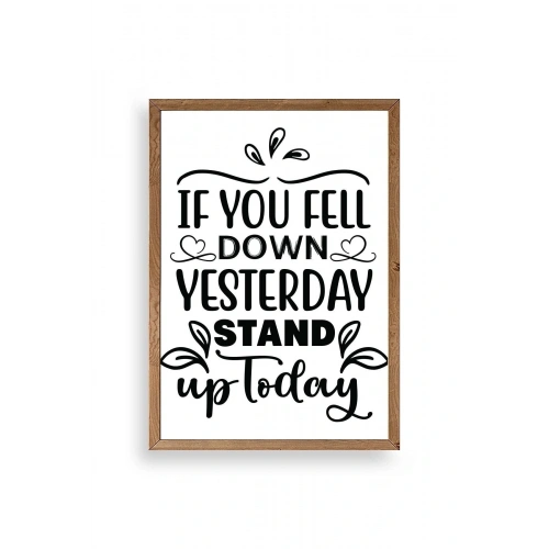 Motto Ahşap Çerçeveli Tablo 50 x 70