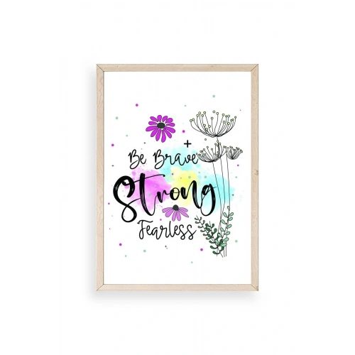 Motto Ahşap Çerçeveli Tablo 50 x 70