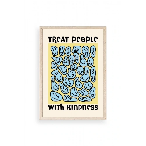 Motto Ahşap Çerçeveli Tablo 50 x 70