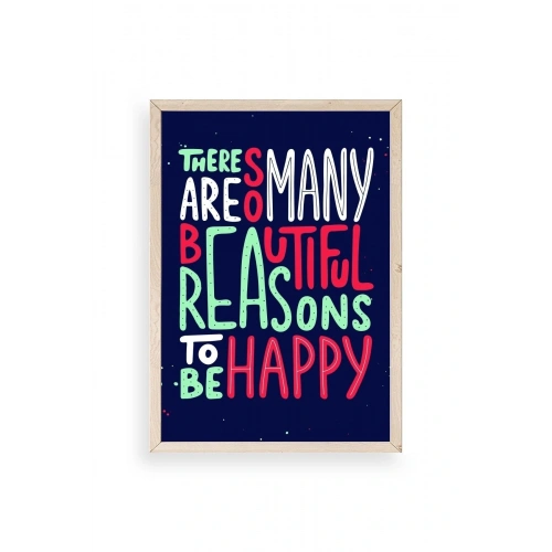 Motto Ahşap Çerçeveli Tablo 50 x 70