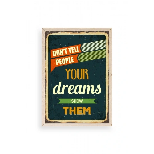 Motto Ahşap Çerçeveli Tablo 50 x 70