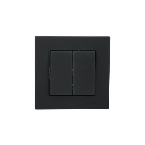 MUTLUSAN RİTA-2220 402 0284 POŞETLİ SİYAH - KOMÜTATÖR - 2Lİ ANAHTAR PRİZ VİDALI - ÇERÇEVELİ (5365)