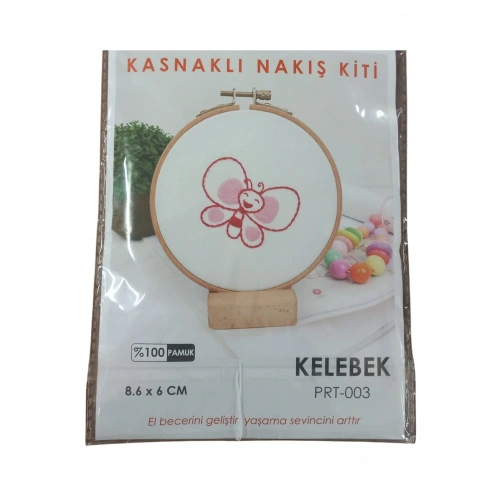 Nakış Kitleri Kasnaklı 8.6 X 6 cm Kelebek