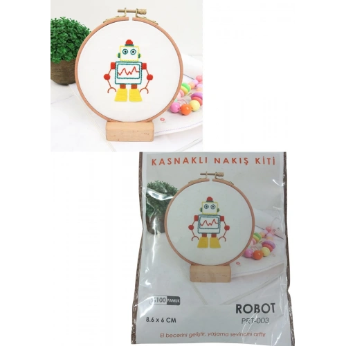 Nakış Kitleri Kasnaklı 8.6 X 6 Cm Robot