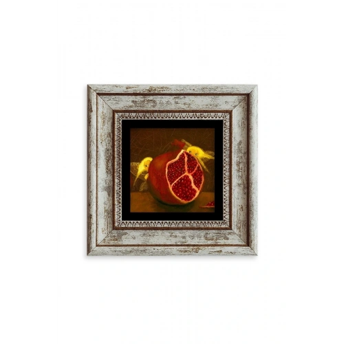 Nar Çerçeveli Taş Tablo 20 cm