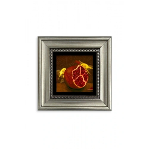 Nar Çerçeveli Taş Tablo 20 cm