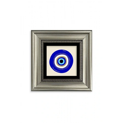 Nazar Boncuğu Çerçeveli Taş Tablo 20 cm