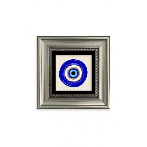 Nazar Boncuğu Çerçeveli Taş Tablo 20 cm