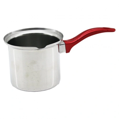 NO-7  ÇELİK CEZVE  KIRMIZI KULP (5365)