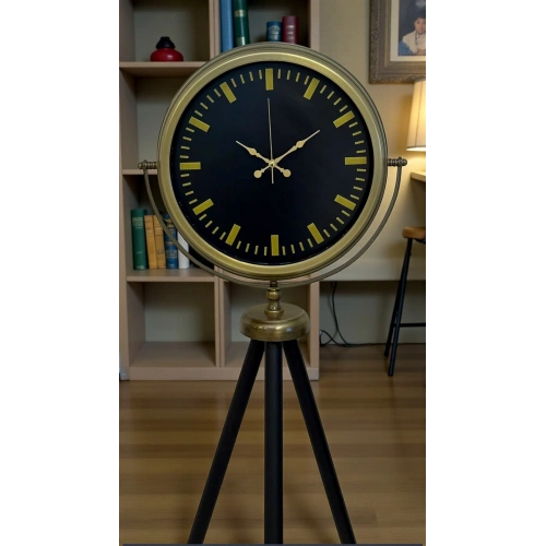 Nostalji Şık Tasarım Tripod Ayaklı Saat