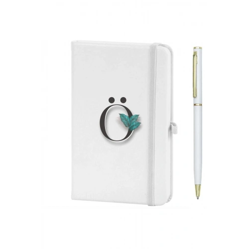 Ö Harfi Çiçek Baskılı Defter