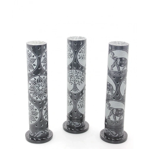 Obsidian Taşı İşlemeli Kule Tütsülük Model 2