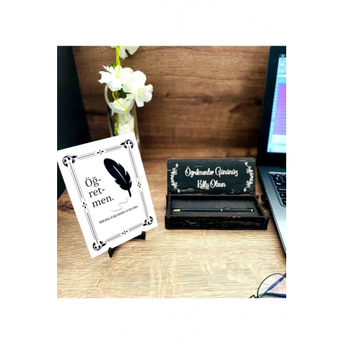 Öğretmenler Günü Kalem Kutusu Ve Kart Seti