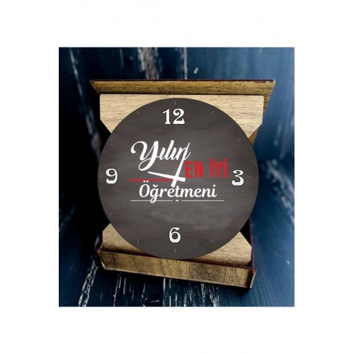 Öğretmenler Günü L Ahşap I Yılın En Iyi Öğretmeni Masa Saati