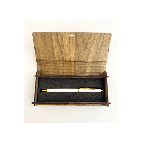 Öğretmenler Günü Tasarımlı Ahşap Kalem Kutusu