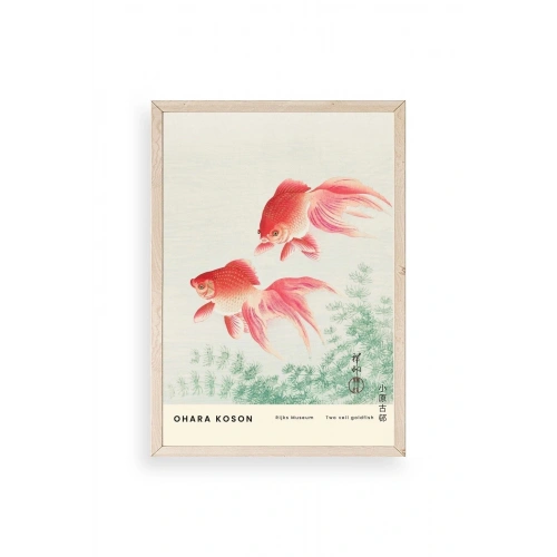 Ohana Koson Ahşap Çerçeveli Tablo 50 x 70