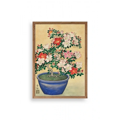 Ohara Koson Ahşap Çerçeveli Tablo 30 x 42