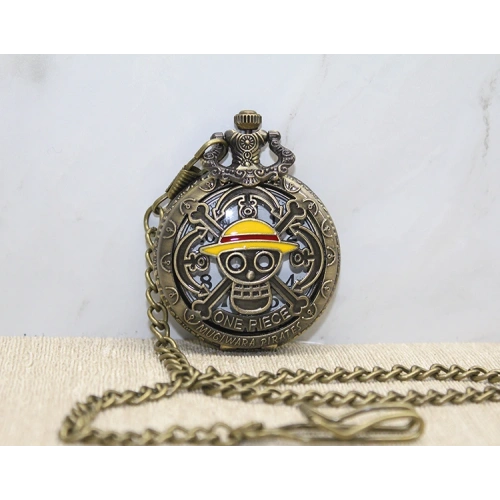 One Piece Tasarımlı Köstekli Saat