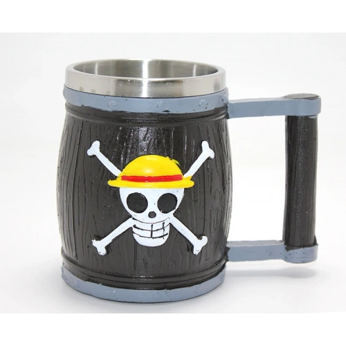 One Piece Temalı 3D Kabartmalı Çelik Kupa Bardak