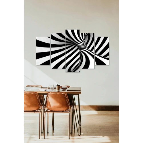 Opalizm Manzarası 5 Parçalı Mdf Tablo 60 x 100