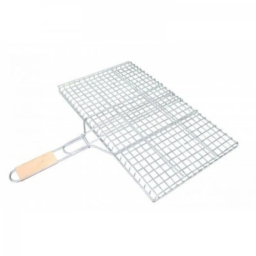 Orta Boy Mangal Izgarası - 40x30 cm - Ahşap Saplı