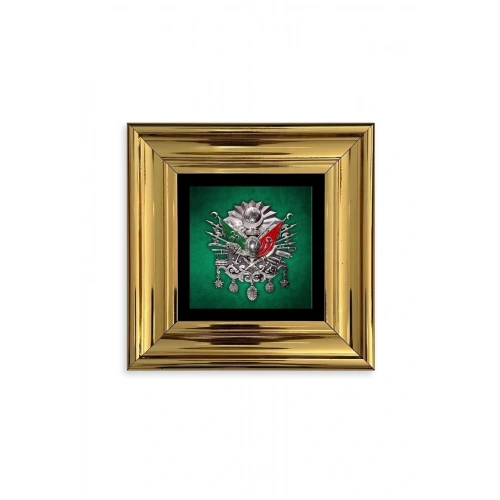 Osmanlı Tuğrası Çerçeveli Taş Tablo 20 cm