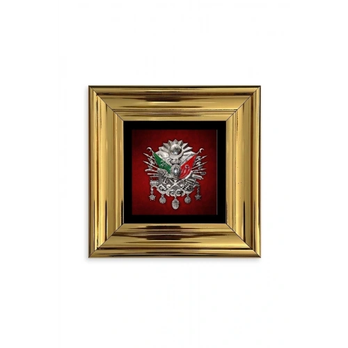 Osmanlı Tuğrası Çerçeveli Taş Tablo 20 cm