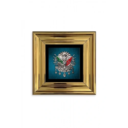 Osmanlı Tuğrası Çerçeveli Taş Tablo 20 cm