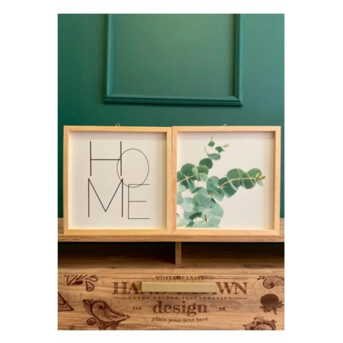 Oturma Odası Okaliptüs Home Ahşap Çerçeve Set 30 x 30