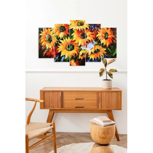 Papatyalar 5 Parçalı Mdf Tablo 60 x 100