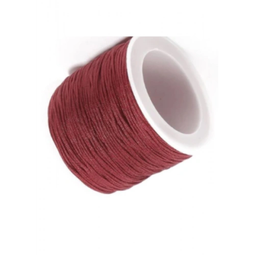 Paraşüt İpi, Bileklik-kolye Örgü İpi 1 Mm 50 Metre Bordo