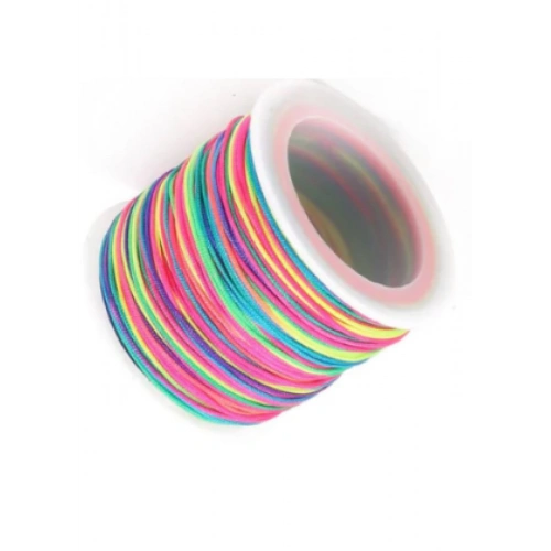 Paraşüt İpi, Bileklik-kolye Örgü İpi 1 Mm 50 Metre Karışık