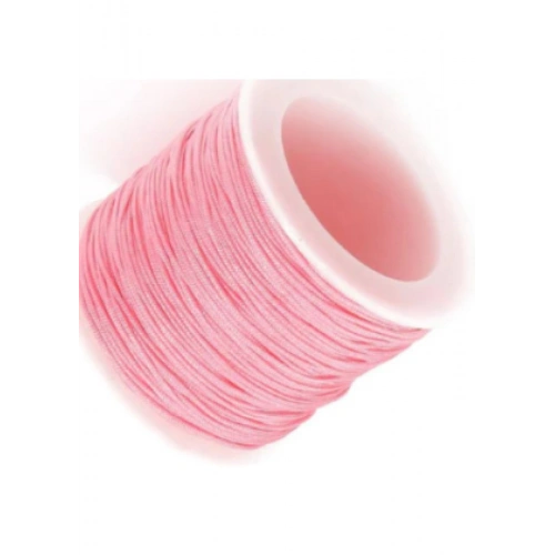 Paraşüt İpi, Bileklik-kolye Örgü İpi 1 Mm 50 Metre Pembe