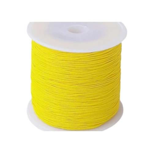 Paraşüt İpi, Bileklik-kolye Örgü İpi 1 Mm 50 Metre Sarı