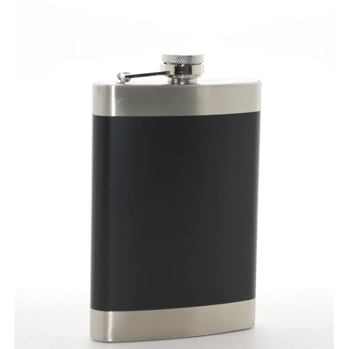 Paslanmaz Çelik Tekli 9 Oz Matara Siyah Renk