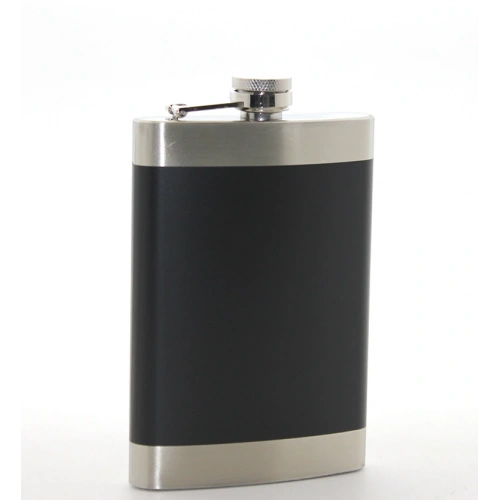 Paslanmaz Çelik Tekli 9 Oz Matara Siyah Renk